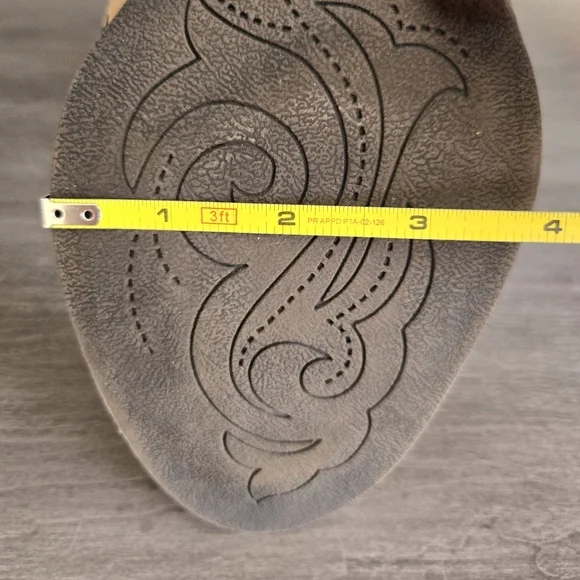 Dingo Women's Tan Floral Western Cowboy Booties Size 9M - Picture 10 of 11